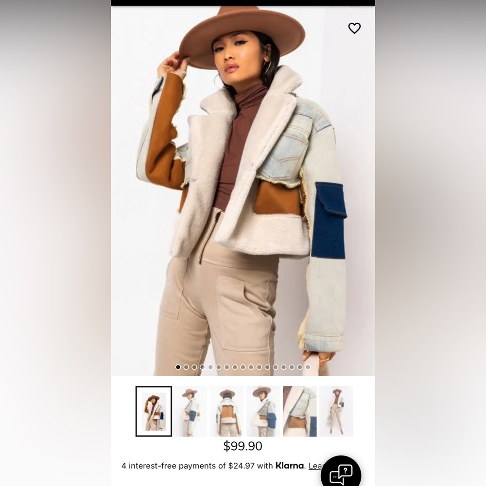 Denim Shearling Cropped jacket